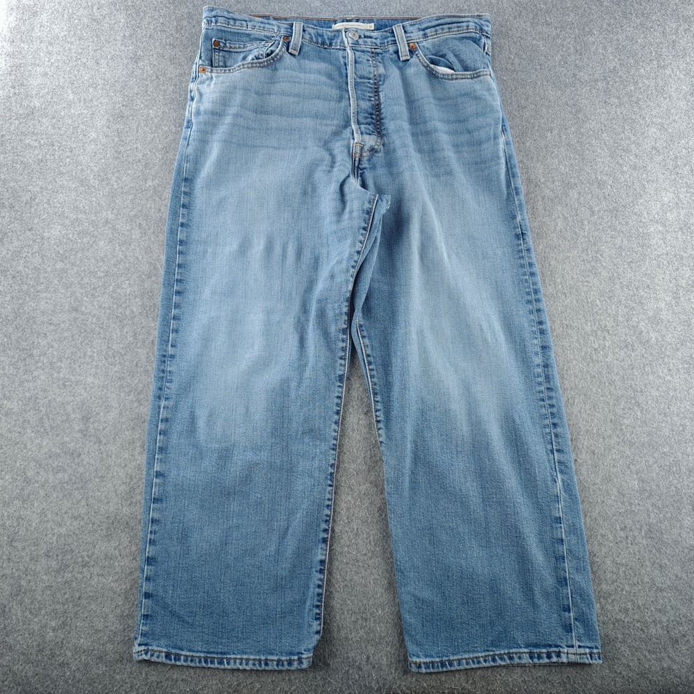 Levis Ribcage Straight Ankle Jeans Womens 31 Blue High Rise Button Fly Denim